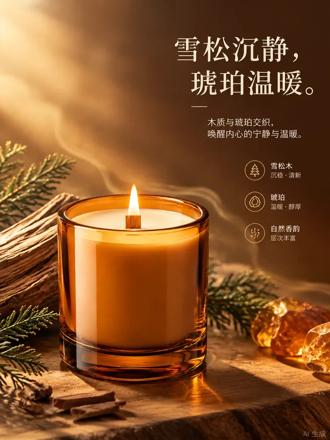 详情图：雪松沉静，琥珀温暖